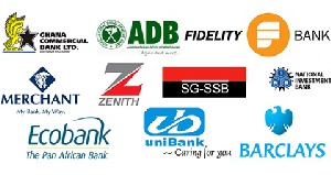 Logos of some banks operating in Ghana