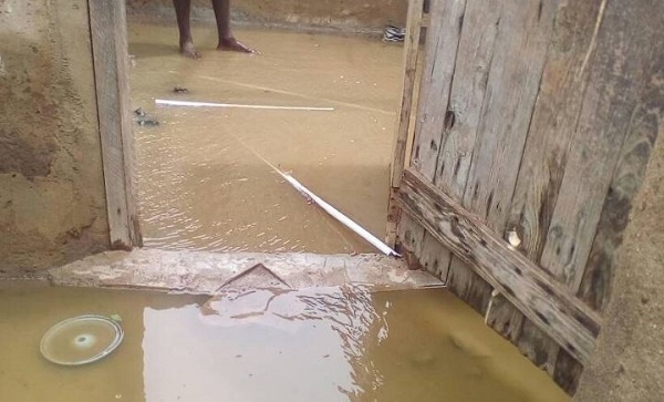 The storm ravaged three apartments at the Lungu CHPS compound