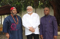 Pete Edochie, Ex president Rawlings and boss of Miracle Wave International.