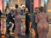 Sam George and his wife on the dancefloor