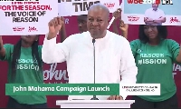 Former President John Dramani Mahama at his campaign launch