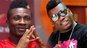 A photo of Asamoah Gyan and Castro