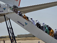 The members of the first batch of Ghanaian pilgrims heading for the 2026 Hajj pilgrimage