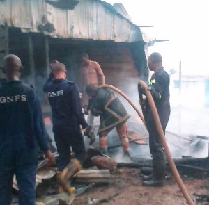 A four-bedroom house at Feyiase was gutted by fire