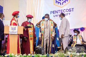 41-year-old Prof. Kwabena Agyapong-Kodua being inducted