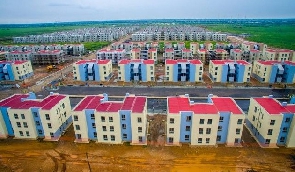 Aerial shot of the Saglemi Housing estates