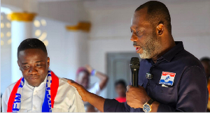 NPP's running mate, NAPO in a picture with Ralph Poku-Adusei