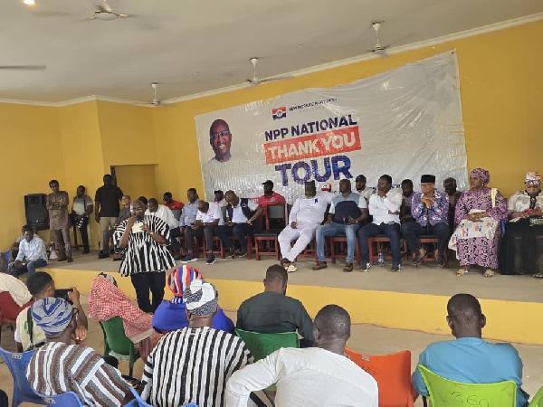 Former Ghana’s Vice President, Dr Mahamudu Bawumia speaking to NPP members