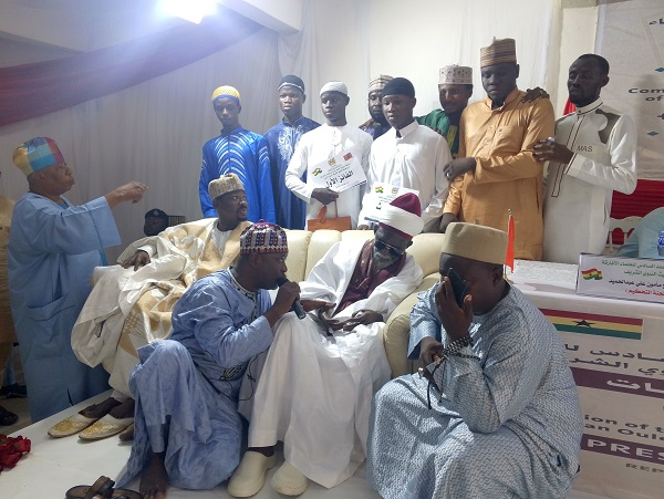 The winners in a group picture with Ghana's National Chief Imam and some Muslim elders