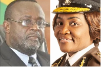 Acting Chief Justice Paul Baffoe-Bonnie and his wife, Patience Baffoe-Bonnie, the D-G of Prisons