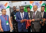 Yaw Frimpong Addo with other officials at the exhibition's opening ceremony