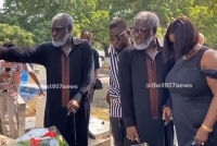 The late Ebony Reigns' parent visits her grave