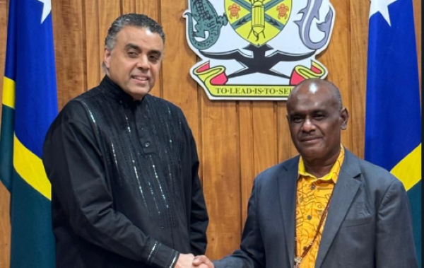 Evangelist Dag Heward-Mills and Prime minister of the Solomon Islands