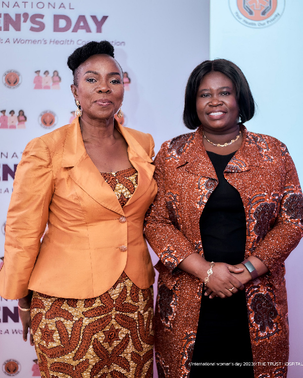 CEO of Stratcomm Africa, Ms Esther Cobbah, and CEO of the Trust Hospital, Dr Juliana Ameh