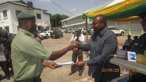 Kobby Acheampong Presenting Certificates