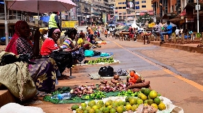 Traders in the streets of Kampala, Uganda