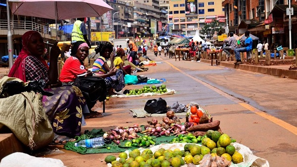 Traders in the streets of Kampala, Uganda