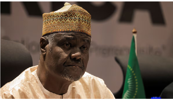 African Union Commission (AUC) Chairperson, Moussa Faki Mahamat during a meeting