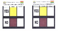 Sample of ballot papers