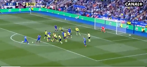 Jordan struck in the 44th minute after his initial free-kick was blocked by the Southampton defence