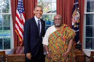 Obama With Ghana Ambassador