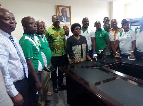 Cecilia Dapaah in a group photo with members of the KMA Subcommittee on Environment and Sanitation