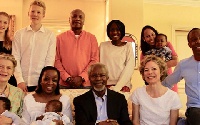 The late Kofi Annan with his family