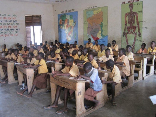 A photo of basic school pupils