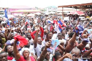 Nana Akufo-Addo was mobbed at Gomoa, Agona and the surrounding towns he visited in the Central regio