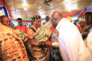 Omanhene, Nana Sekyemme Sinapem II and Dr. Mahamudu Bawumia