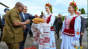 The visit formed part of the second day of the President’s state visit to Belarus The visit formed part of the second day of the President’s state visit to Belarus