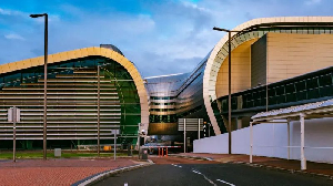 The flight arrived at Dublin Airport after departing Muscat in Oman
