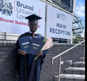 Thomas Amoani during his graduation