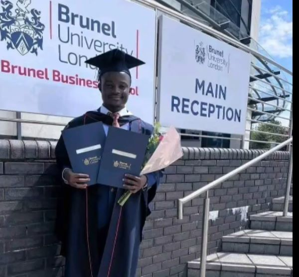 Thomas Amoani during his graduation