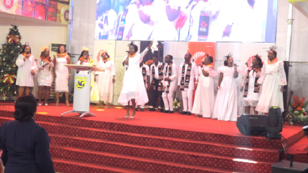 GOIL hold an all-white affair thanksgiving service