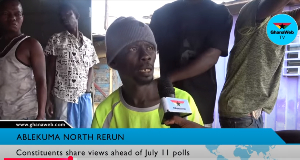 One of the constituents speaking with GhanaWeb
