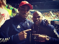 Josh Buatsi (left) with Mayweather at Rio