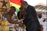 President John Dramani Mahama and President Akufo-Addo [left]