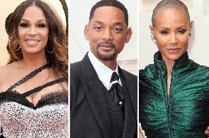 (L) Will Smith’s ex-wife, Sheree Zampino, Will Smith (M) and Jadda Pinkett (R)