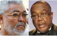 Former President Jerry John Rawlings and former High Commissioner to the UK, Victor Smith