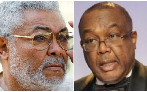Former President Jerry John Rawlings and former High Commissioner to the UK, Victor Smith