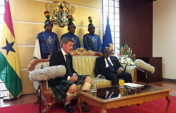 British High Commissioner, Iain Walker (left) and President Nana Akufo-Addo (right)