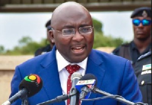 Dr. Bawumia addressing the audience at the 8th Annual Accountability lectures in Accra