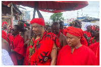 King Tackie Teiko Tsuru II, with Nii Doku III, Supreme Head of Gbese Somnenaa