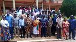 Participants of the training post for a photo