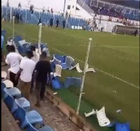 The Dr Kwame Kyei Stadium was destroyed by a group of irate Kotoko fans