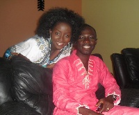 Okyeame Kwame with wife Annica