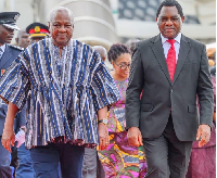 The outfit worn by President John Dramani Mahama (L) has been criticised