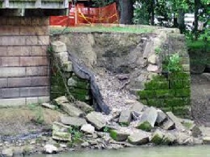 File photo of a collapsed wall