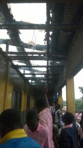 The school's boys dormitory block got burnt.